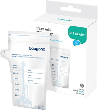 BabyOno Sáčky na materské mlieko 180 ml, 30 ks