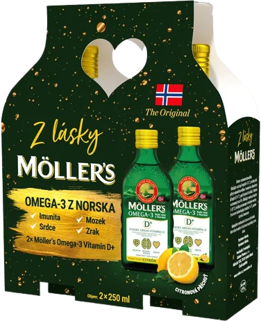 Möllers Darčekové balenie omega 3 2 x 250 ml