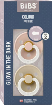 BIBS Colour Cumlíky z prírodného kaučuku, veľkosť 2, Blush nočný/Vanilla nočný 2 ks