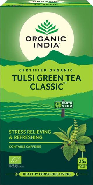 Organic India Tulsi so zeleným čajom BIO 25 vrecúšok 25 x 1.74 g