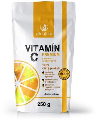 Allnature Vitamín C prášok Premium 250 g