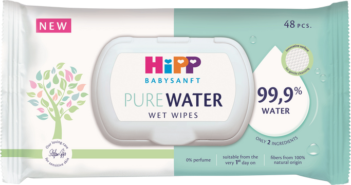 HiPP Babysanft Čistiace vlhčené obrúsky Soft & Pur 48 ks