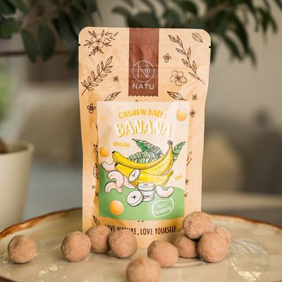 Natu Banánové guličky s kešu krémom 70 g