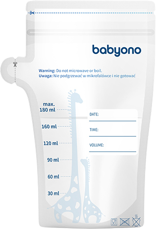 BabyOno Sáčky na materské mlieko 180 ml, 30 ks
