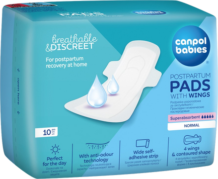 Canpol babies Popôrodné vložky s krídelkami denné 10 ks