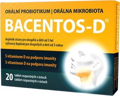 BACENTOS-D orálne probiotikum 20 tabliet