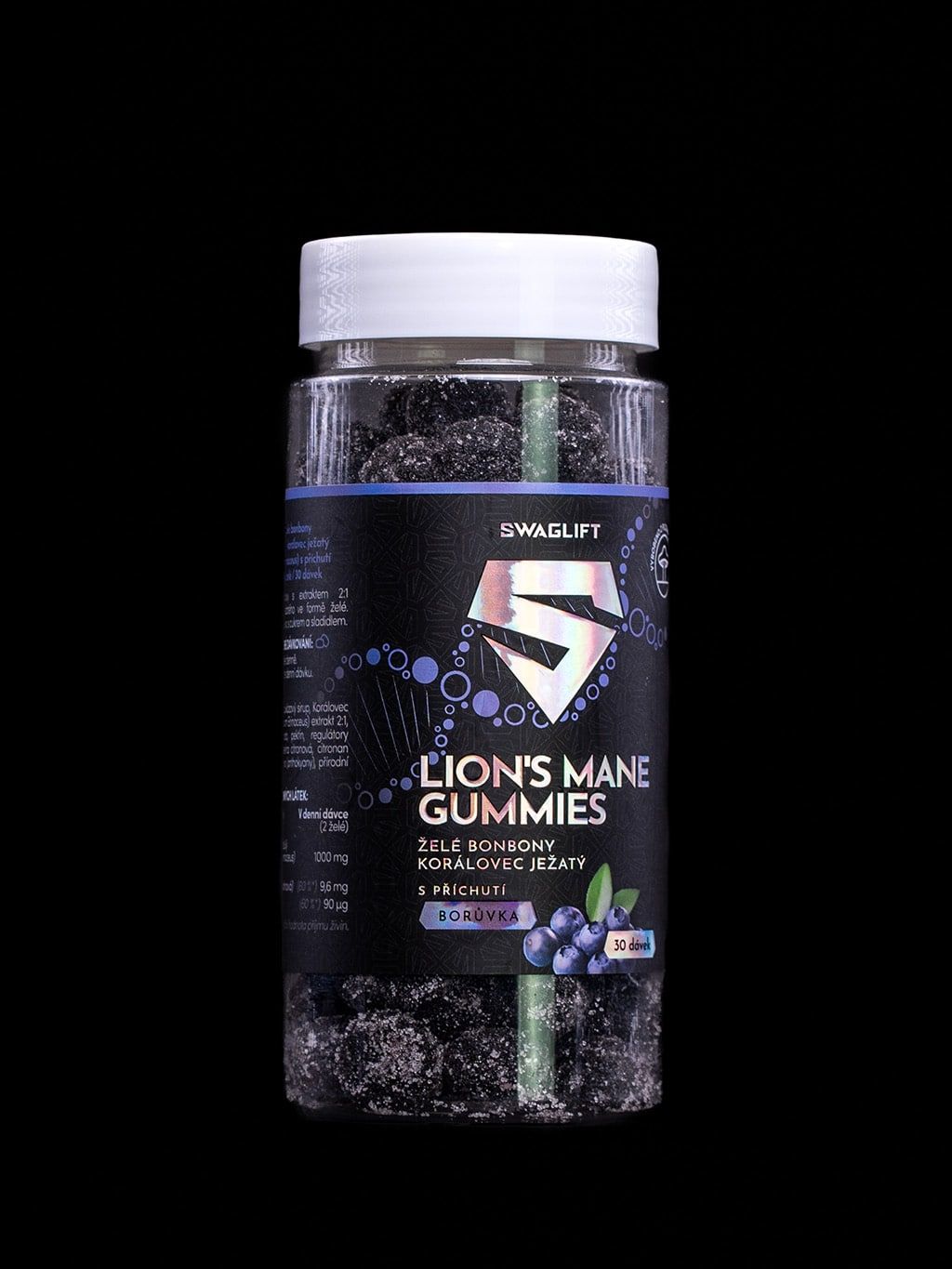 Swaglift Lion´s mane gummies s príchuťou čučoriedky 60 ks