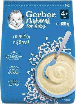 Gerber Natural Ryžová krupička 4m+ 180 g