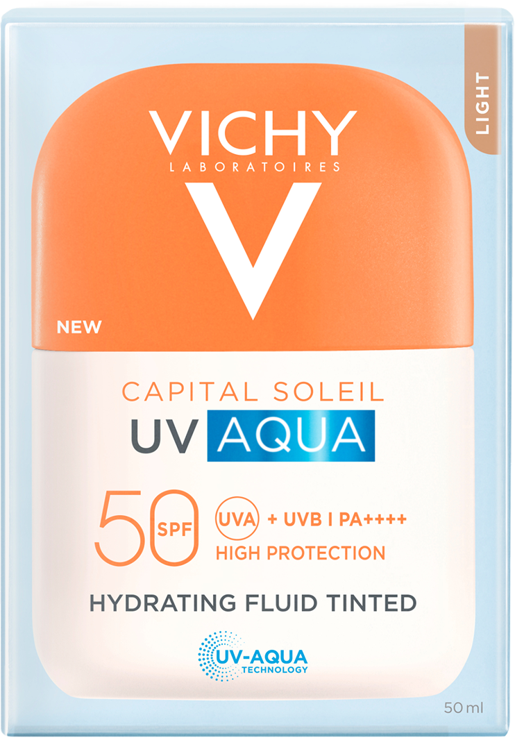 Vichy Capital soleil uv aqua fluid SPF50, tónovaný light 50 ml