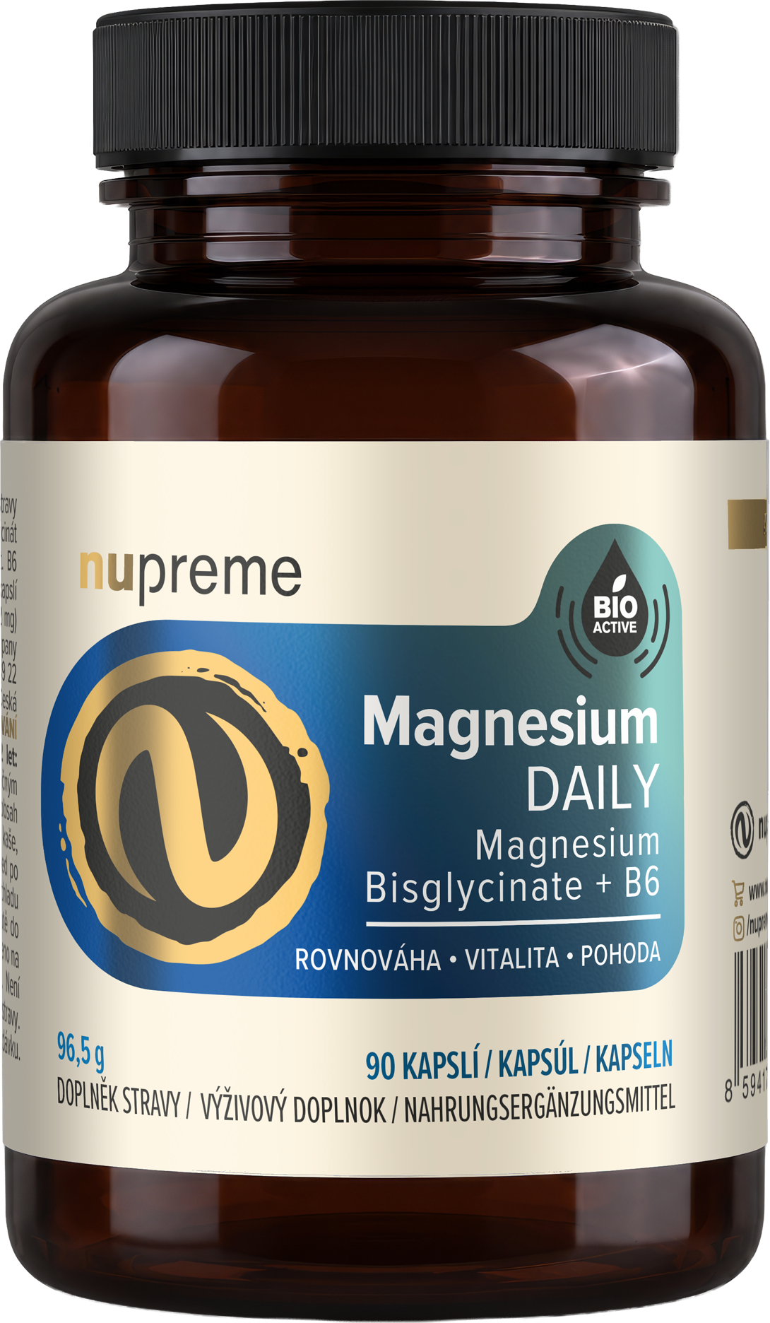Nupreme Magnesium DAILY Bisglycinát + B6 90 kapsúl