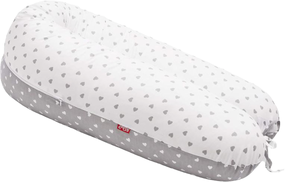 Scamp Kojenie podložka Little heart White Grey