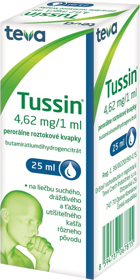 Tussin roztokové kvapky 25 ml