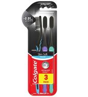 Colgate Zubná kefka Slim Soft Charcoal trio 3 ks