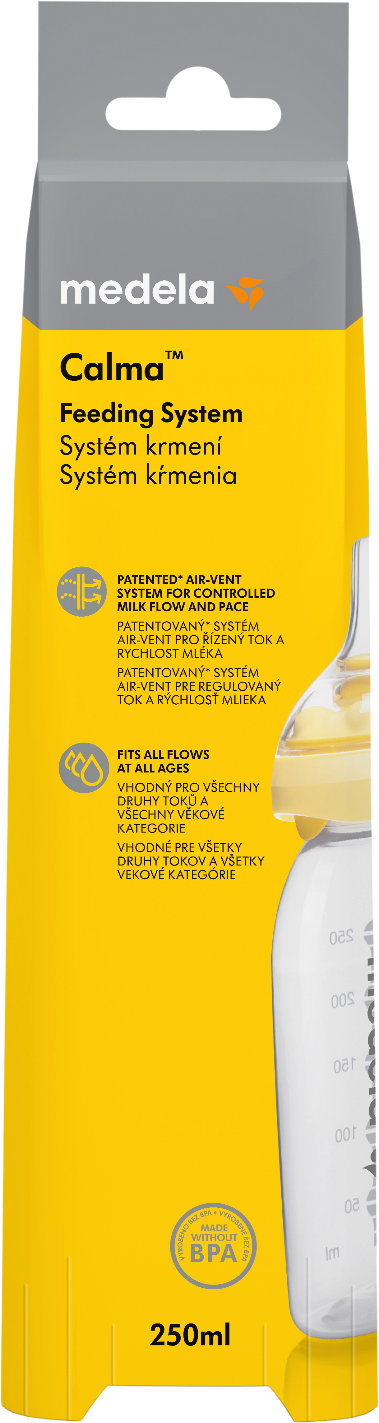 Medela Medela fľaša pre dojčené deti Calma™, 250 ml