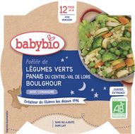 Babybio Good Night menu Zelená zelenina, paštrnák a boulghour s koriandrom 230 g