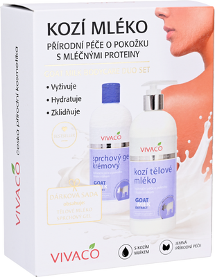 Vivaco Darčeková kazeta kozmetiky s kozím mliekom 400 ml