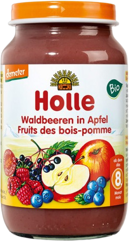 Holle Bio detská raňajka Lesné plody v jablku 220 g