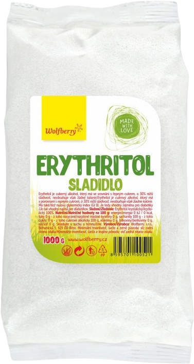 Wolfberry Erytritol v sáčku 1000 g