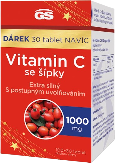 GS Vitamín C 1000 mg so šípkami 100 + 30 tablet