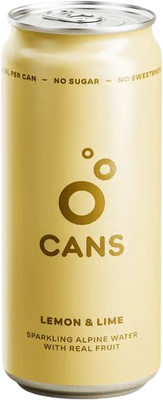 CANS Alpská perlivá voda s príchuťou citróna a limetky 330 ml