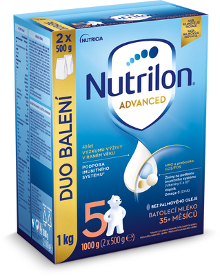 Nutrilon 5 detská mliečna dojčenská výživa v prášku 6 x 1000 g