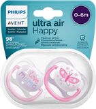 Philips Avent Cumlík Ultra air text 0-6m dievča 2 ks