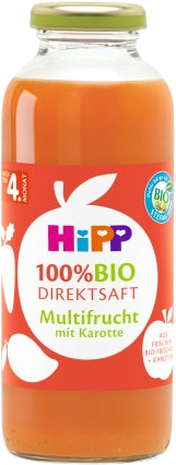HiPP 100 % BIO ŠŤAVA Ovocná šťava s mrkvou 330 ml