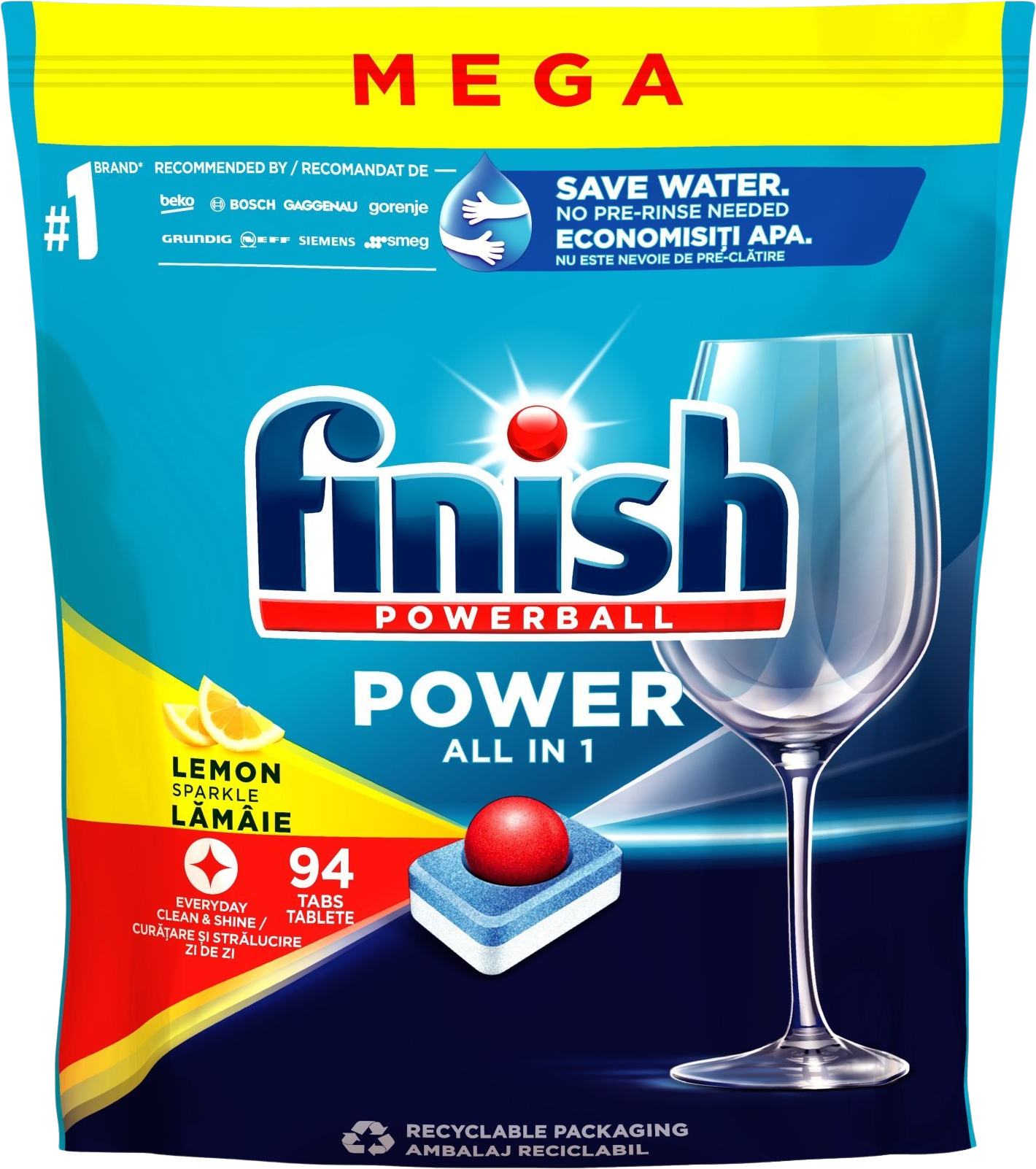 Finish All-in-1 Max Lemon 94 ks