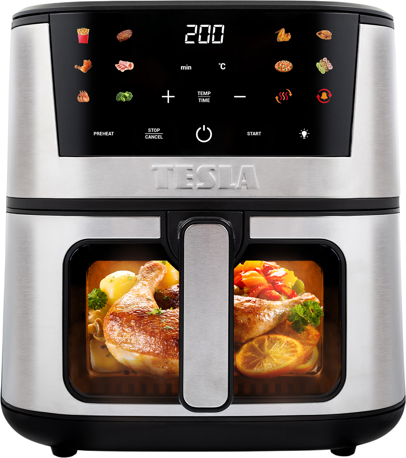 Tesla AirCook Q60 XXL Pro - multifunkčná digitálna teplovzdušná fritéza