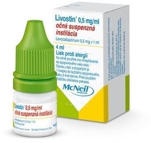 Livostin 0,5 mg/ ml očné kvapky 4 ml