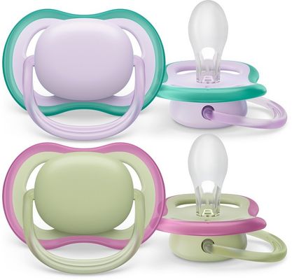 Philips Avent Cumlík Ultra air neutral 0-6m dievča fialová 2 ks