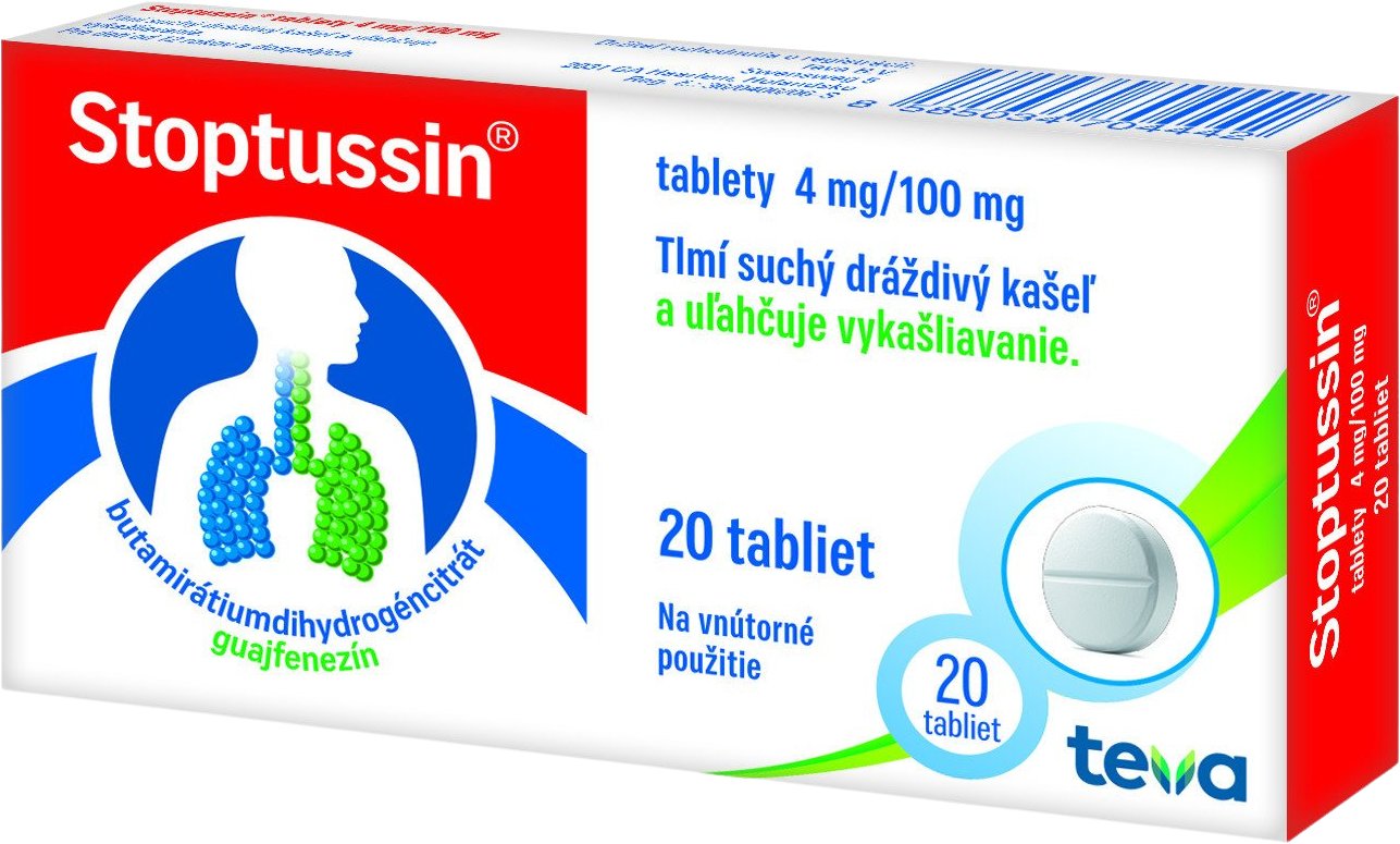 Stoptussin na kašeľ 20 tabliet