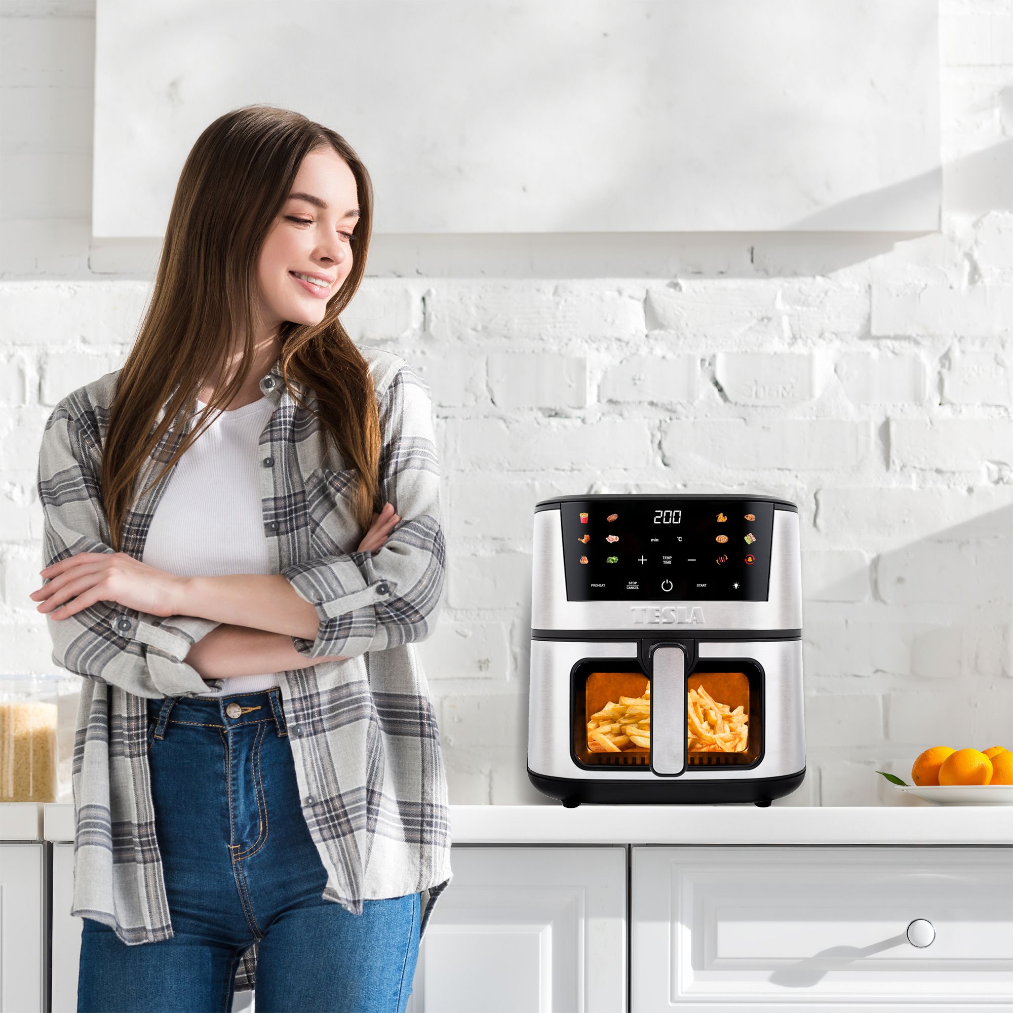 Tesla AirCook Q60 XXL Pro - multifunkčná digitálna teplovzdušná fritéza