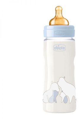 Chicco Fľaša dojčenská Original Touch latex  - chlapec 330 ml
