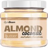 GymBeam Mandľové maslo s kokosom a bielou čokoládou, 1 x 340 g