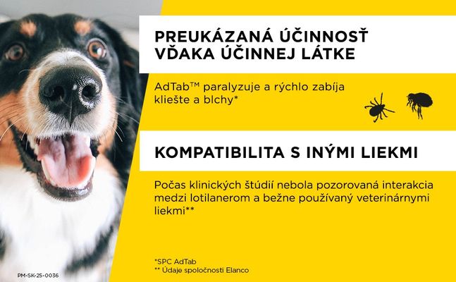 AdTab 450mg Žuvacia tableta pre psov 11-22kg