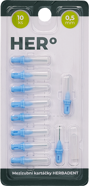 Herbadent HERo doplnkové balenie medzizubných kefiek 0,5 mm, 10 ks