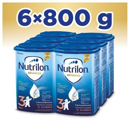 Nutrilon 3 batoľacia mliečna dojčenská výživa v prášku 6 x 800 g