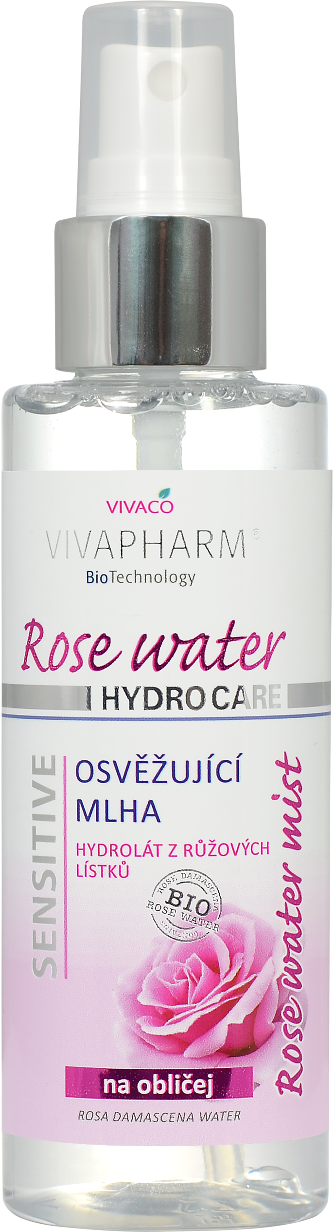 Vivaco Darčeková kazeta rose water - krém na ruky 75ml + hmla na tvár 100ml