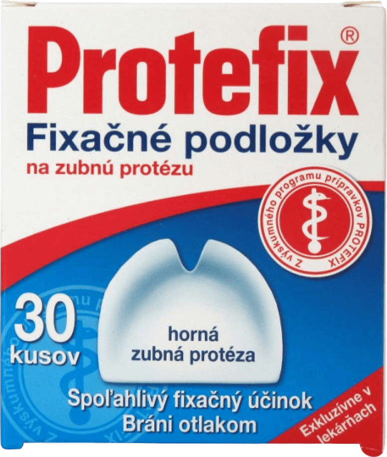 Protefix Fixačné podložky na hornú zubnú protézu fixačná podložka 30 ks