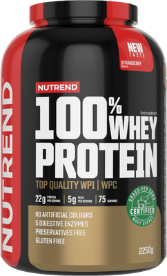 Nutrend 100% Whey Protein Jahoda 2250 g