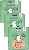 Moomin baby 3 Midi 5–8 kg, mesačné balenie eko plienok 144 ks