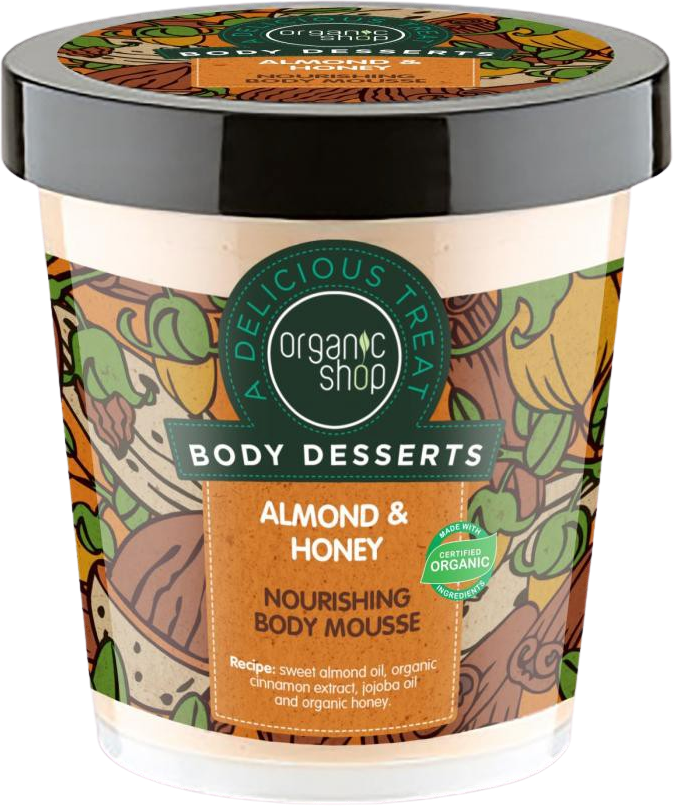 Organic Shop Mandle a Med Výživná telová pena 450 ml