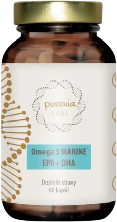 Puravia LABS Omega-3 z morských rýb 60 x 500 mg