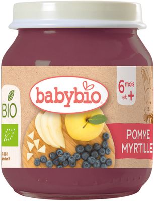 Babybio Bio jablko a čučoriedky 130 g