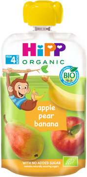 HiPP BIO 100% ovocie Jablko-Hruška-Banán 100 g