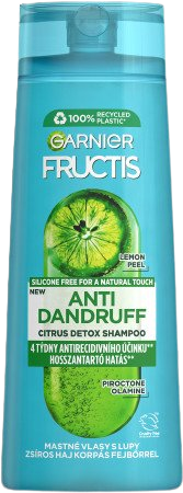 Garnier Fructis Antidandruff Citrus šampón na mastné vlasy s lupinami, 250 ml