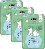 Muumi Baby Pants 6 Junior 12-20 kg, mesačné balenie nohavičkových eko plienok, 108 ks