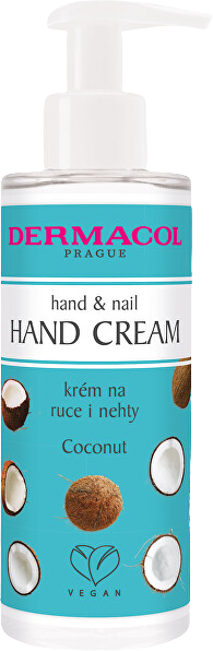 Dermacol Krém na ruky aj nechty s pumpičkou - kokos 150 ml
