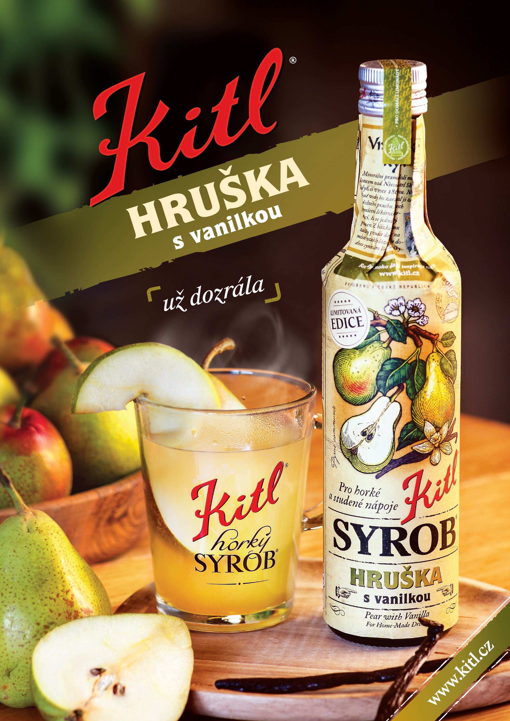 Kitl Syrob Hruška s vanilkou 500 ml